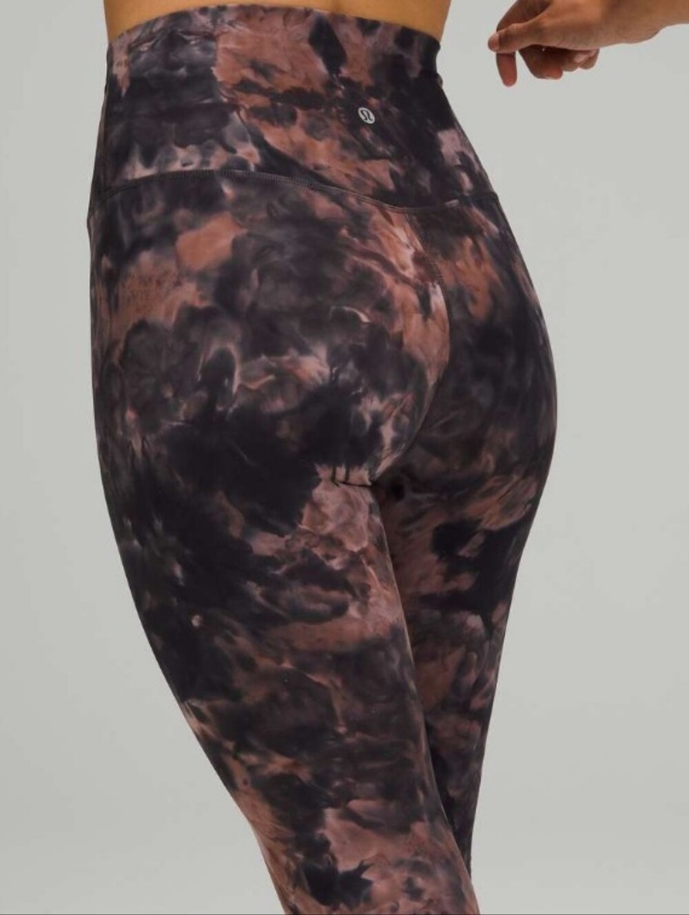 Lululemon Align Pant 25" *Diamond Dye Graphite Grey Pink Pastel Size 14 - Picture 3 of 9